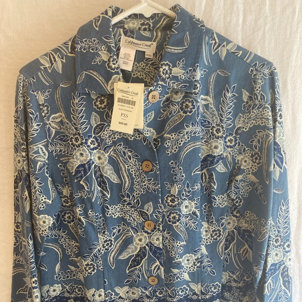 Cold Water Creek Women's Batik Border Jacket Size PXS